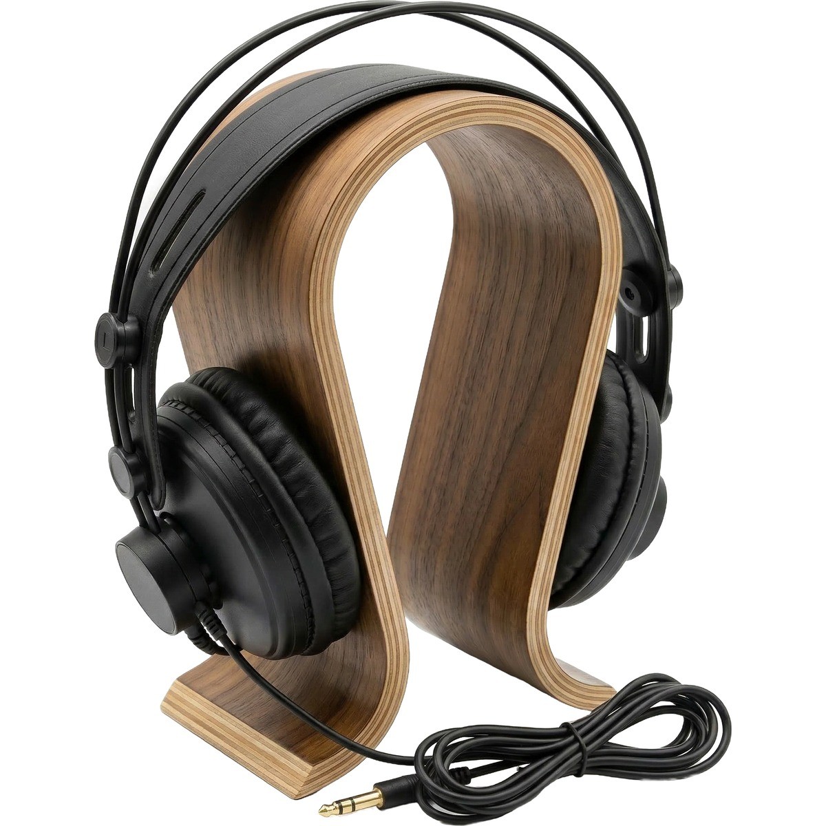 Record E08 walnut headphone stand