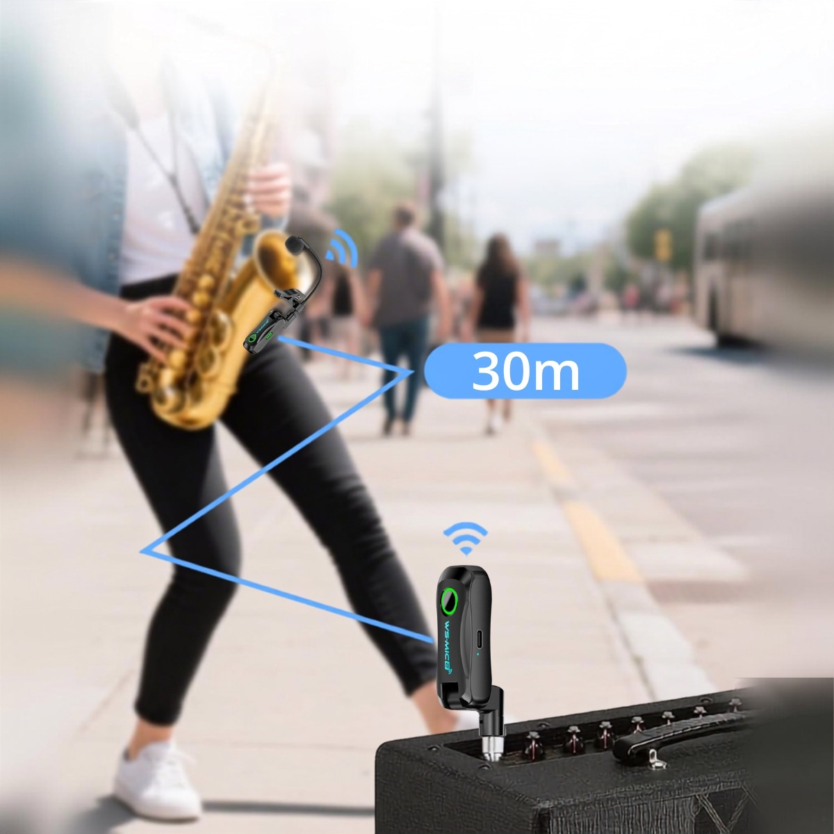 Record Mic2 wireless system for saxophone etc.